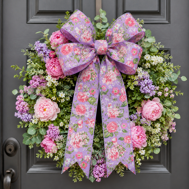 2.5" x 10yd Floral Ribbon