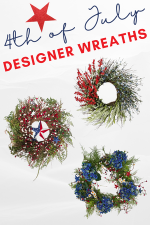 "Americana Stars & Stripes" Designer Floral Wreath 23"