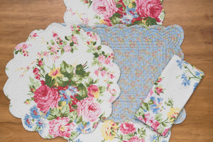 19" x 19" Cottage Rose Floral Napkin