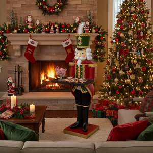 4' Nutcracker with Serving Plate