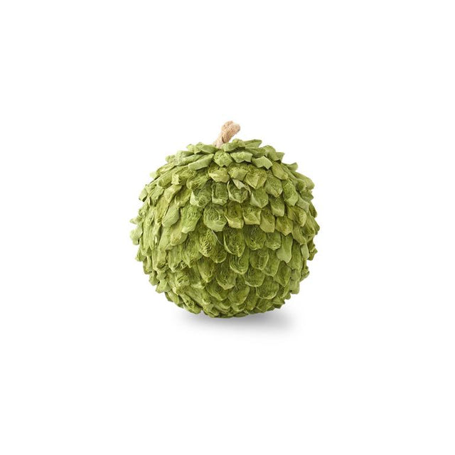 4.25" Green Petal Leaf Ball Ornament