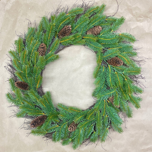 30" Angel Pine Winter Wreath