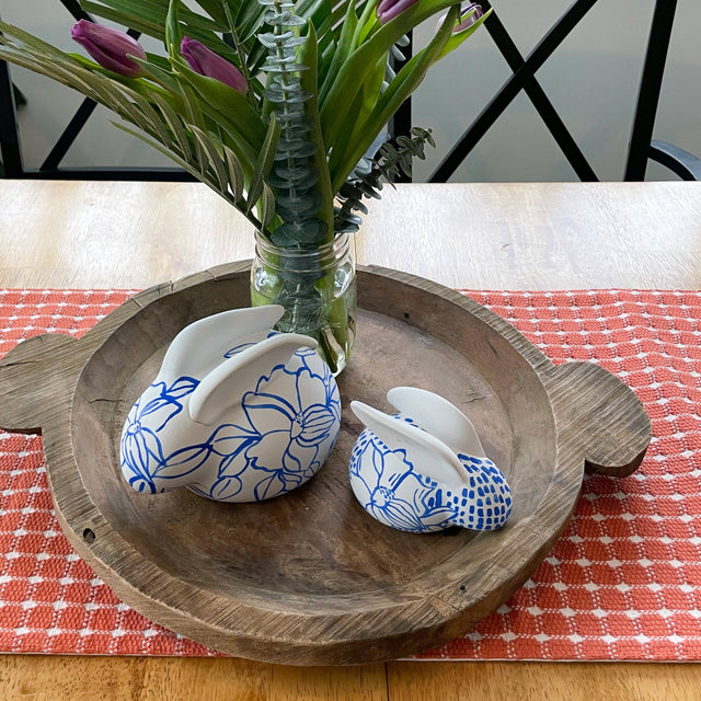 Large Magnolia Bunny | Chinoiserie Rabbit