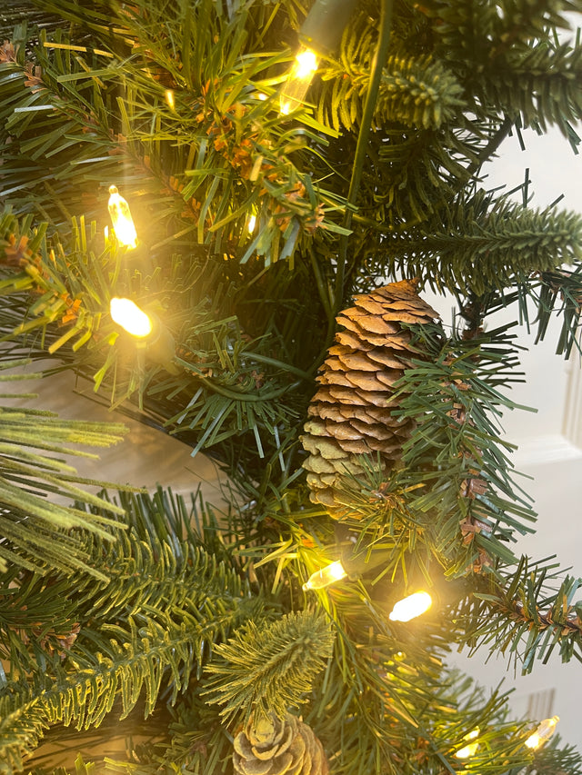 9' x 14" LED Prelit Emerald Mixed Fir Artificial Garland