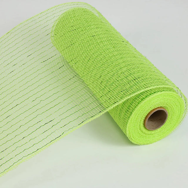 10" x 10 YD Apple Green Metallic Decorating Mesh