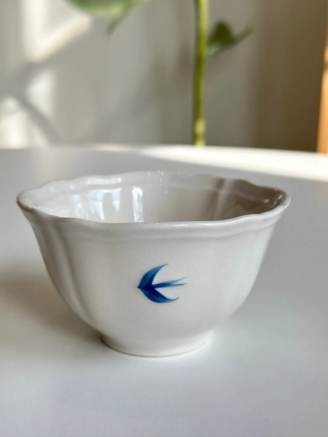 Bluebird Painted Dinner Plate