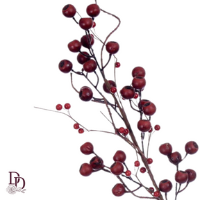 Artificial Fall Berry Spray, Dark Red or Yellow, additional view