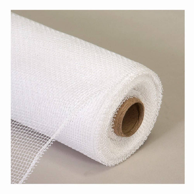 White Decorative Poly Mesh Roll 21" x 10yd