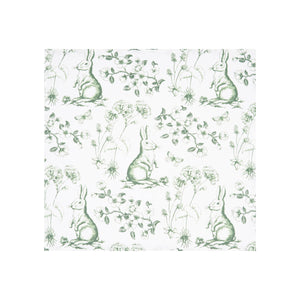 Easter Spring Greens Bunny Toile Napkin