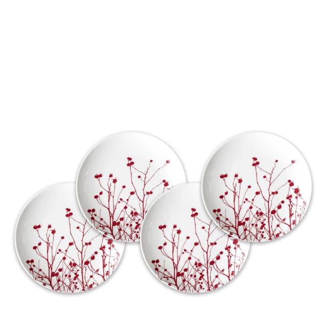 6.25" Winterberries Small Plate Set of 4