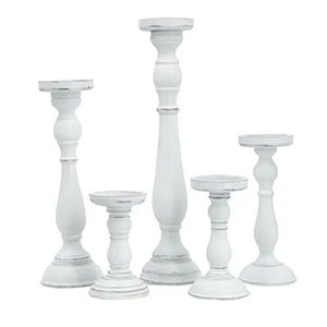 8" White Candleholder