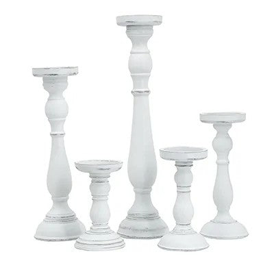 8" White Candleholder