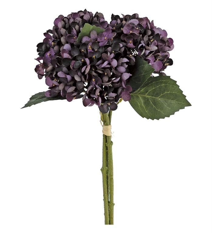 13" Eggplant Vintage Hydrangea Bouquet