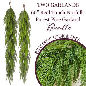 60" Forest Norfolk Pine  | 2 Garland Bundle