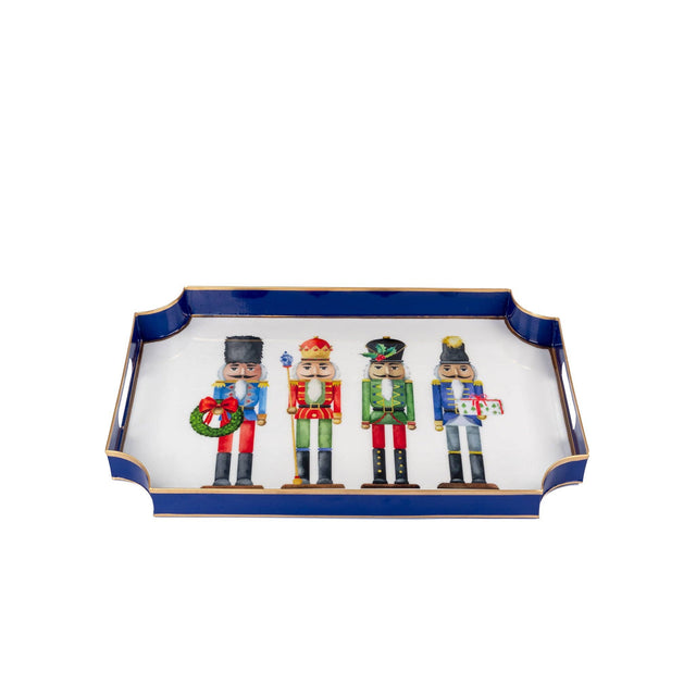 18" Nutcracker Enameled Tray
