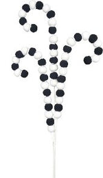 28 inch Black & White Felt Ball Spray