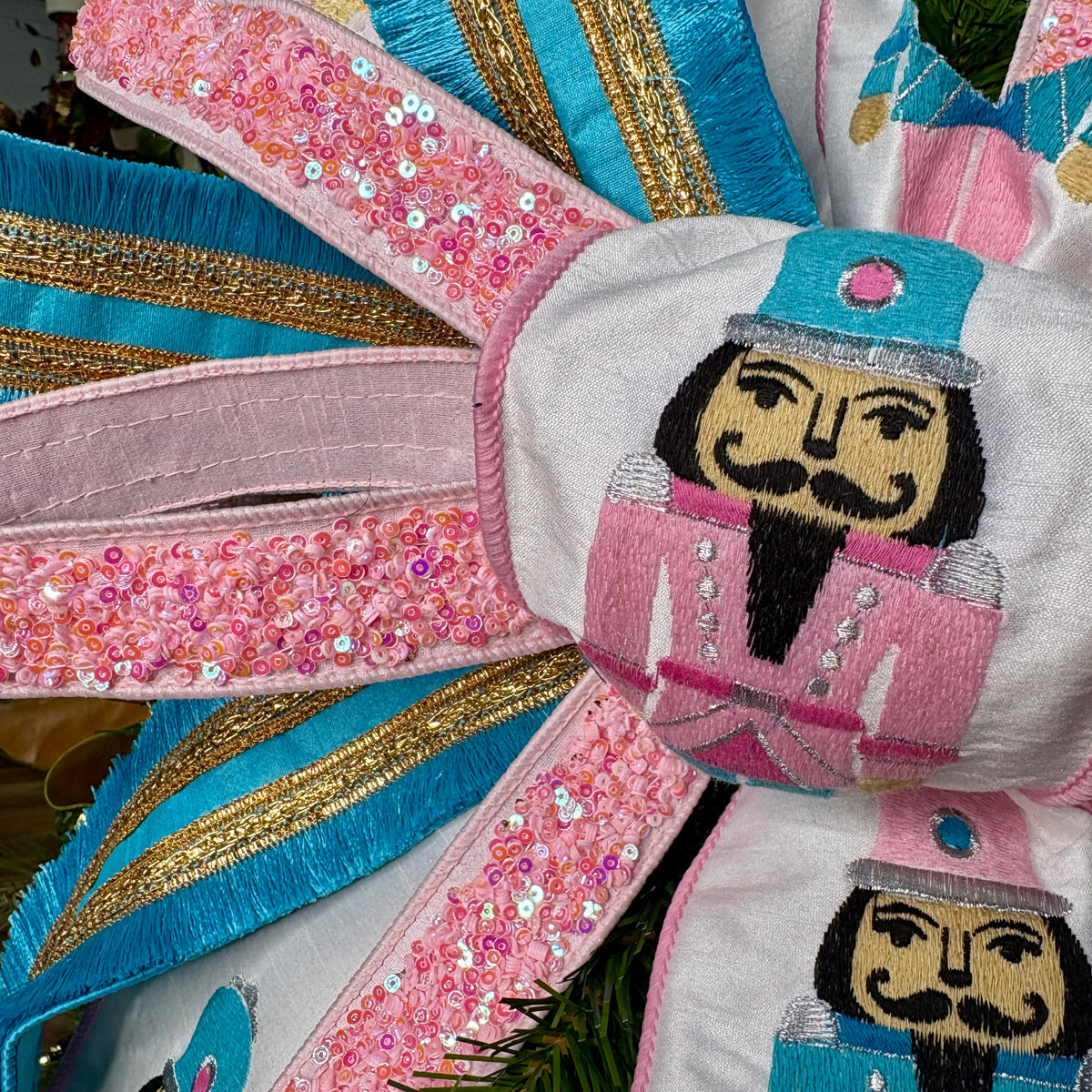 20" Enchanted Pink Nutcracker Designer Bow