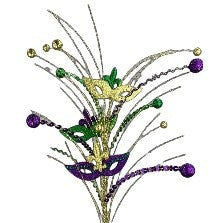 30" Mardi Gras Spray with Mask