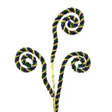 26" Twine Stripe Spiral Curly Spray