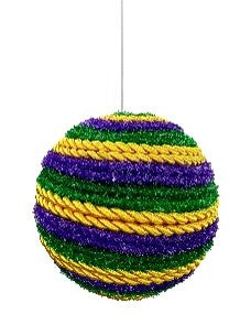 5" Twine Stripe Ball Ornament