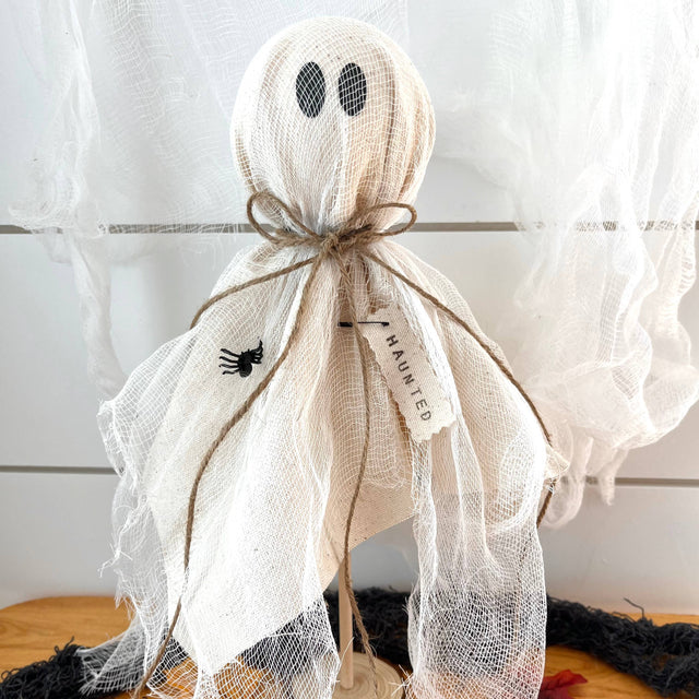 Rustic Primitive Halloween Ghost Decor | Extra Large or Large