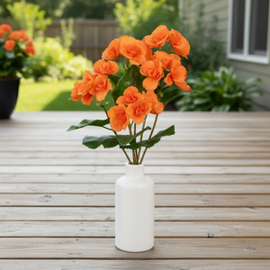 17" UV-Proof Orange Begonia Bush