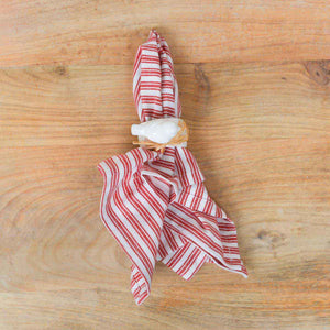 18"x18" Ticking Stripe Napkin | Red & White