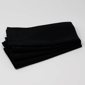 Solid Black Cloth Napkin Set of 4