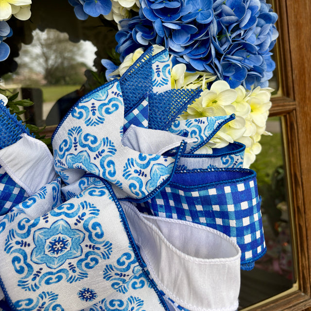 18" Santorini Sky Artisan Designer Wreath