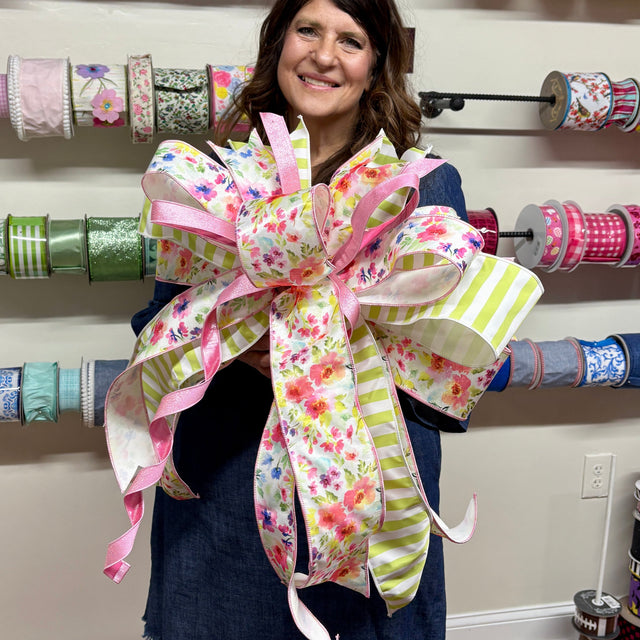 22" Blossom & Vine Handtied Spring Bow