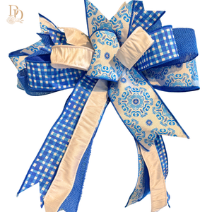 20" Santorini Sky Designer Handtied Bow