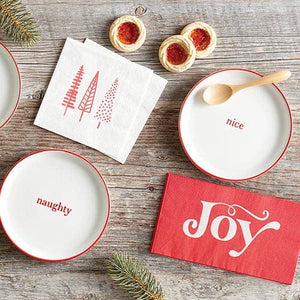 Face to Face Holiday Appetizer Plates, Set of 4