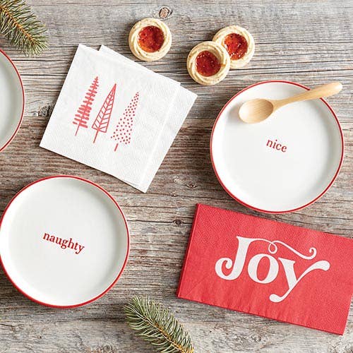 Face to Face Holiday Appetizer Plates, Set of 4
