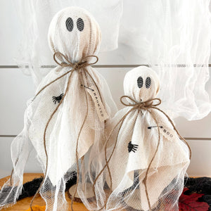 Rustic Primitive Halloween Ghost Decor | Extra Large or Large