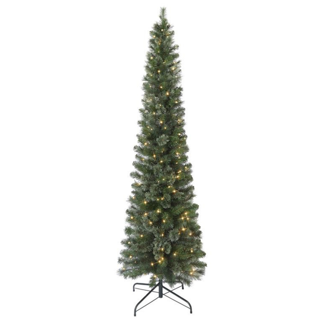 7.5' Cashmere Pencil Pine Christmas Tree | Prelit 200LED
