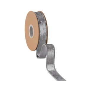 1" x 10 Yards Silver Heritage Velvet Ribbon