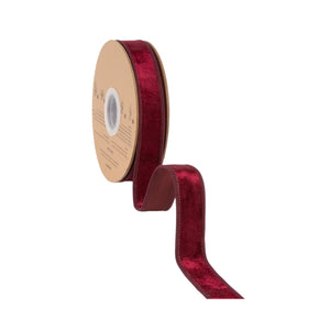 1" x 10 Yards Red Heritage Velvet Ribbon