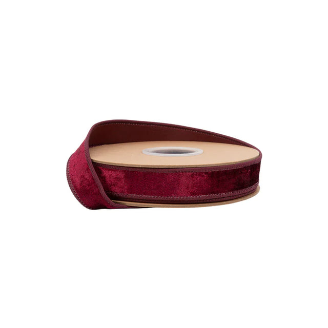 1" x 10 Yards Red Heritage Velvet Ribbon