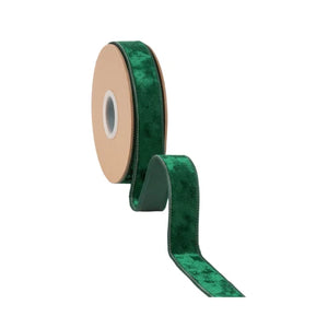1" x 10YDS Green Heritage Velvet Ribbon