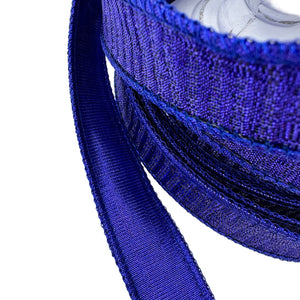 1"X10YD Indigo Pleated Metallic Ribbon
