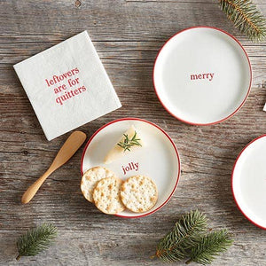 Face to Face Holiday Appetizer Plates, Set of 4