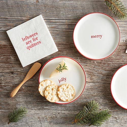Face to Face Holiday Appetizer Plates, Set of 4