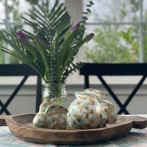 Large Neutral and Mint Bunny