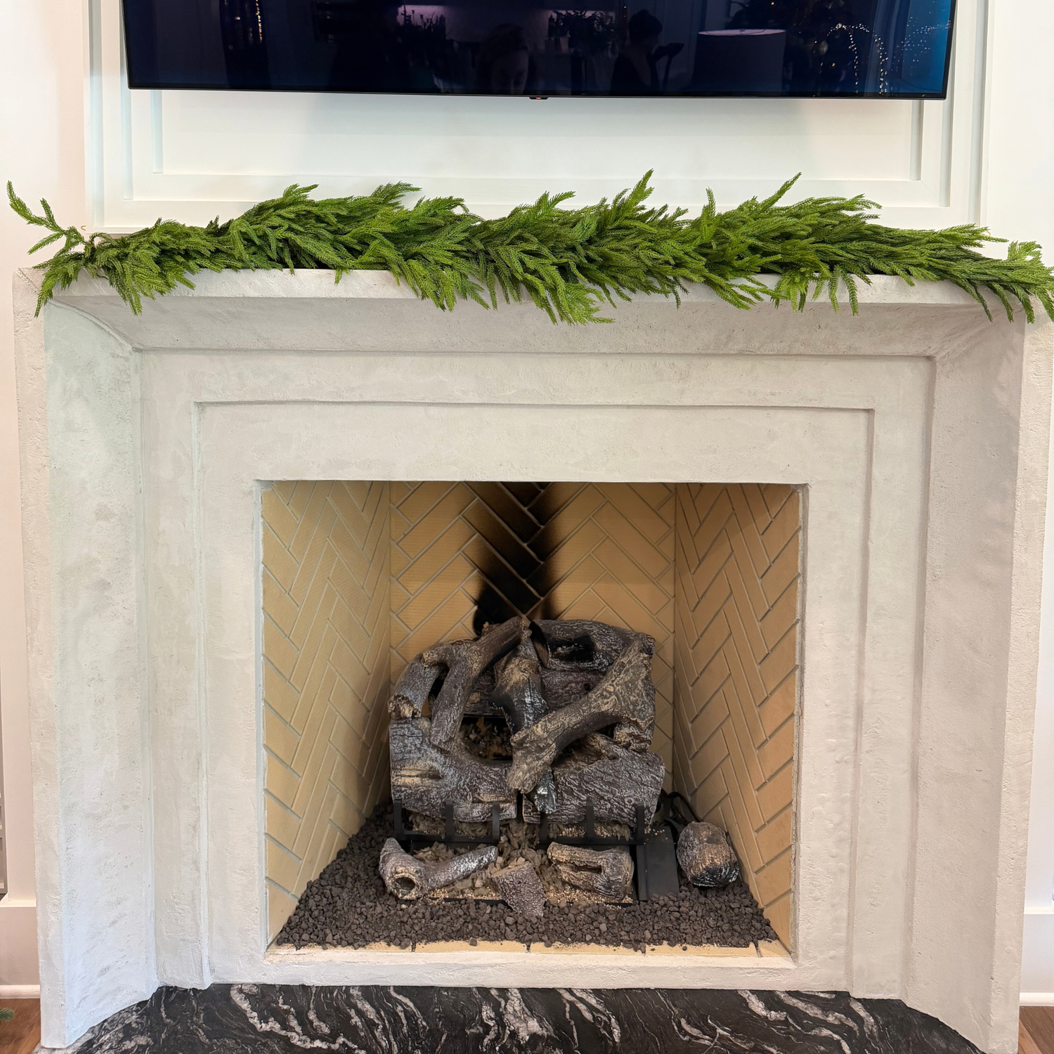 72" Deluxe Natural Touch Norfolk Pine Garland