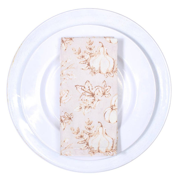 18"x18" Harvest Toile Turtledove Napkin