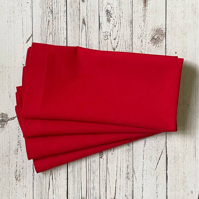 18" Fiery Red Solid Napkin Set of 4