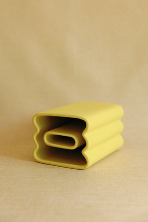 Butter Accordion Ceramic Vase
