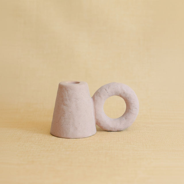 Textured Ceramic Taper Candle Holder