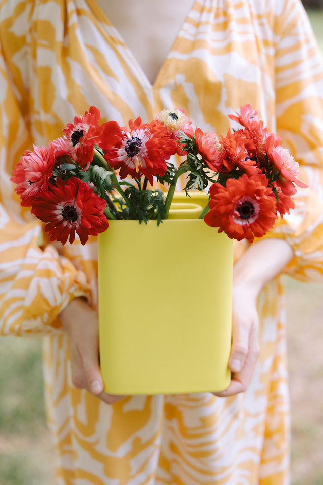 Butter Accordion Ceramic Vase