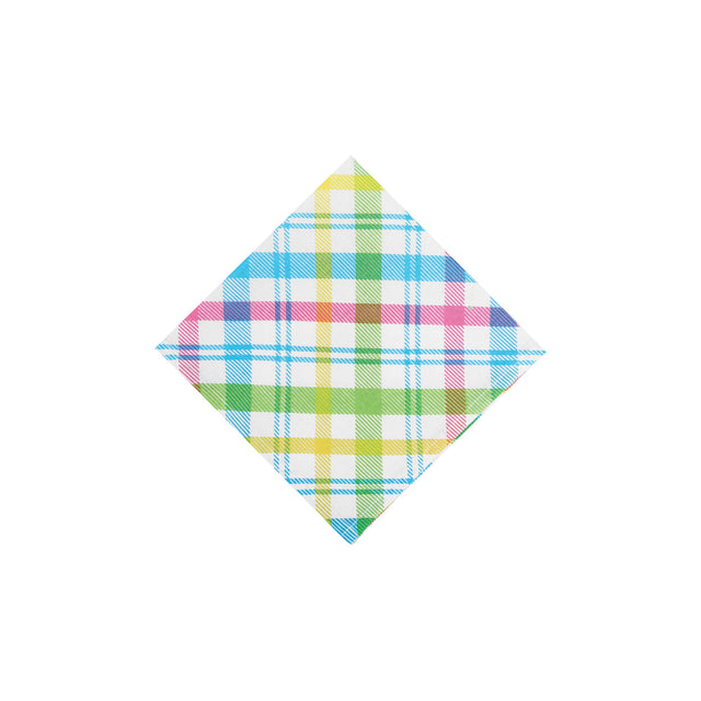 18" Easter Spring Blossom Plaid Napkin